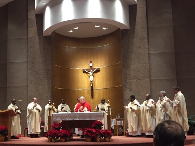 Priests of the Central Deanery Memorial Mass for Pope Emeritus Benedict XVI on Jan. 13 in Our Lady of Lourdes Church in Columbia.